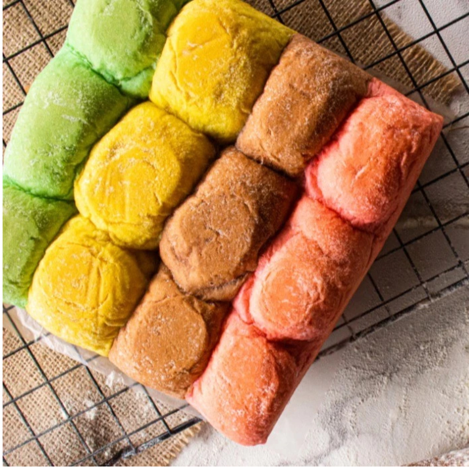 Japanese soft milk bread rainbow 4